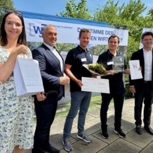 Die Zweitplatzierten des Gründerpreises 2025 in Dessau-Roßlau.